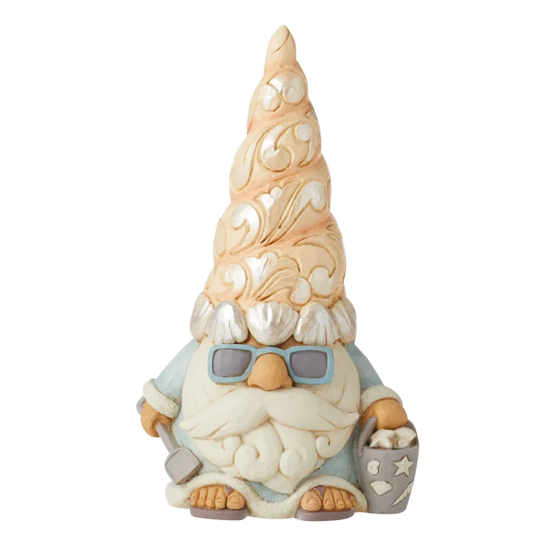 Jim Shore - Heartwood creek 'Gnome is Where the Beach Is (Gnome with Seashell Hat Figurine) N' 2022