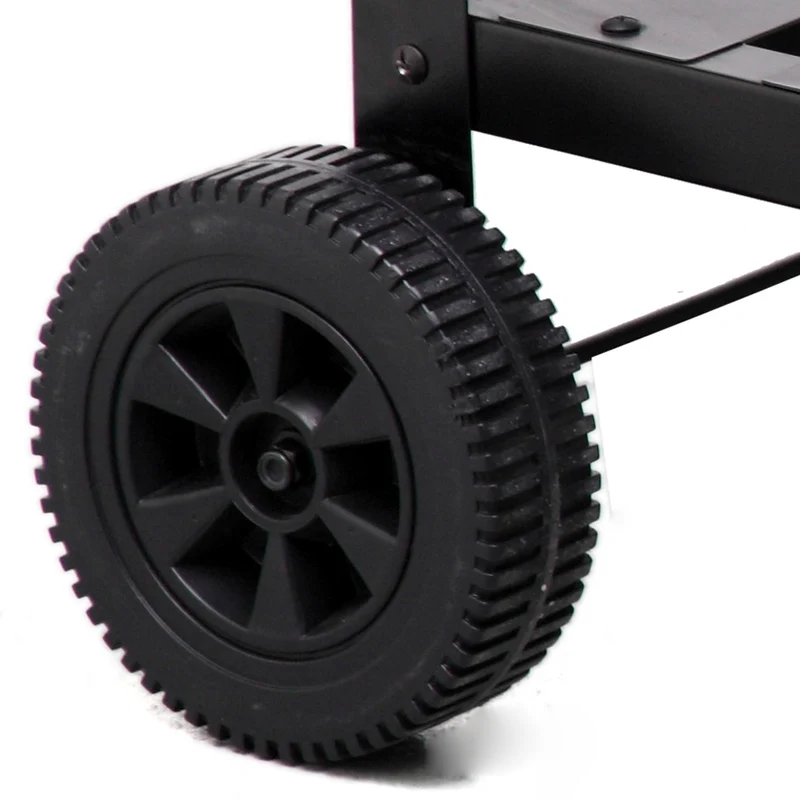 tepro Holzkohlegrill Grillwagen Atlanta, Outdoor BBQ mit Rädern, Höhenverstellbar ca. 77 - 88 cm, Grillfläche: ca. 98 x 56 cm, Maße ca. 135,5 x 63 x 91,2 cm, Schwarz