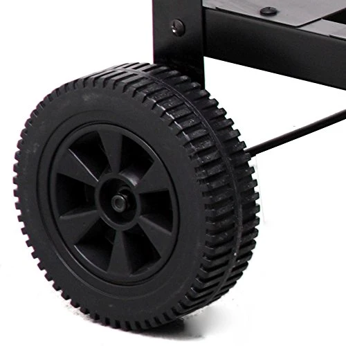 tepro Holzkohlegrill Grillwagen Atlanta, Outdoor BBQ mit Rädern, Höhenverstellbar ca. 77 - 88 cm, Grillfläche: ca. 98 x 56 cm, Maße ca. 135,5 x 63 x 91,2 cm, Schwarz