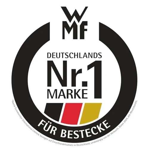 WMF Virginia Edelstahl Besteck Set 6 Personen, Essbesteck Set 30 teilig, Hohlheftmesser, Cromargan protect teilmattiert, kratzbeständig