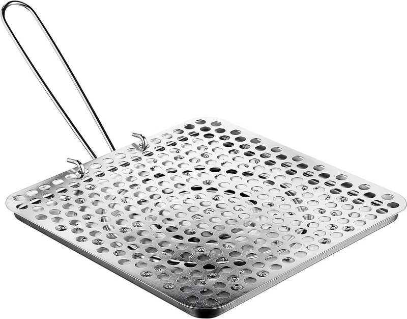 Ibili Toaster für Gasherd, verzinntes Eisen, 20 x 20 cm, Silber/Schwarz