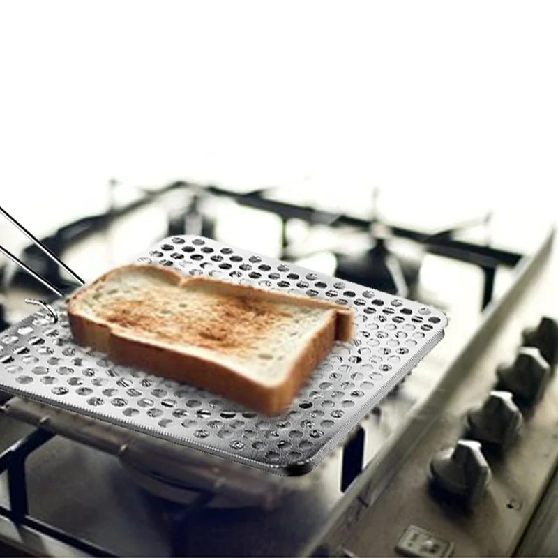 Ibili Toaster für Gasherd, verzinntes Eisen, 20 x 20 cm, Silber/Schwarz