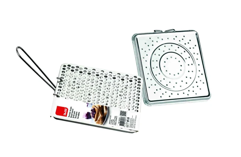 Ibili Toaster für Gasherd, verzinntes Eisen, 20 x 20 cm, Silber/Schwarz