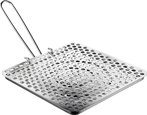 Ibili Toaster für Gasherd, verzinntes Eisen, 20 x 20 cm, Silber/Schwarz