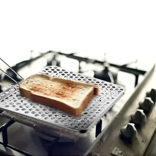 Ibili Toaster für Gasherd, verzinntes Eisen, 20 x 20 cm, Silber/Schwarz