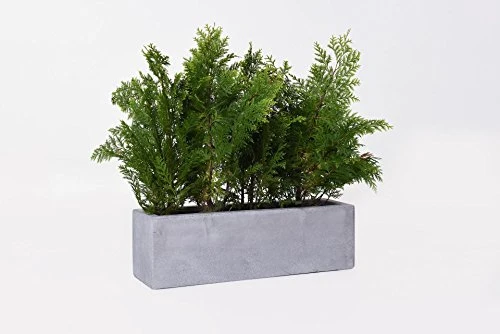 VIVANNO Blumenkasten Flobo - Balkonkasten Beton-Optik Grau - 15x60x17 cm