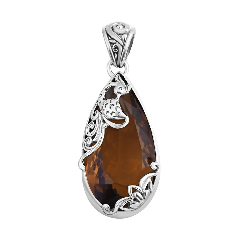 Royal Bali - Prasiolith Anhänger, 925 Silber, ca. 26.74 ct