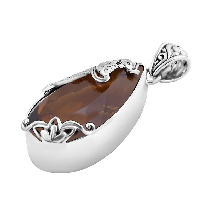 Royal Bali - Prasiolith Anhänger, 925 Silber, ca. 26.74 ct