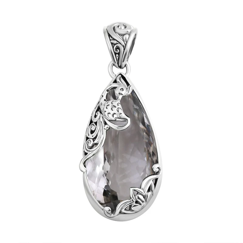 Royal Bali - Prasiolith Anhänger, 925 Silber, ca. 26.74 ct
