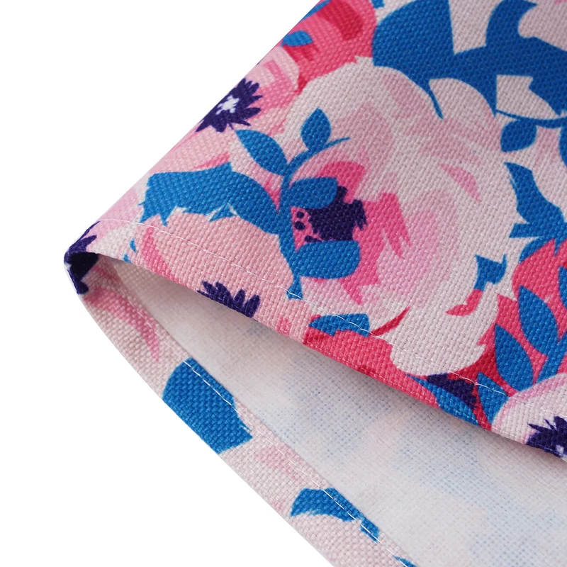 4er-Tischset, Blumenmuster, Rosa