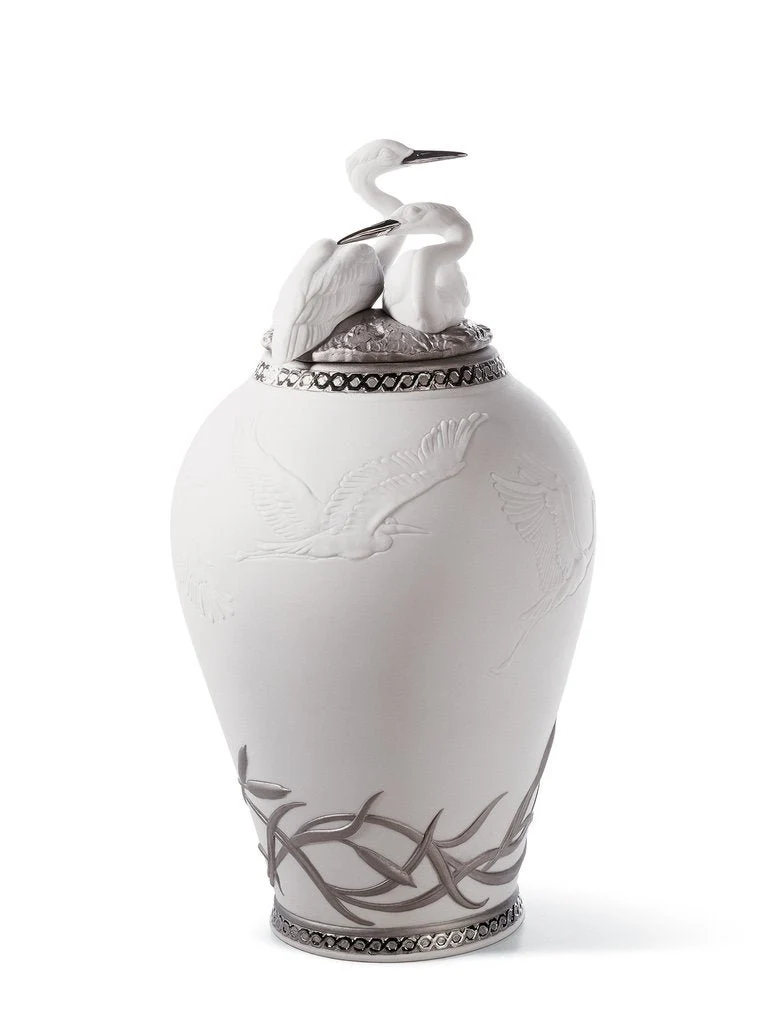 LLADRO® Figur »Deckelvase Königsreiher (Re-Deco)« 01007052