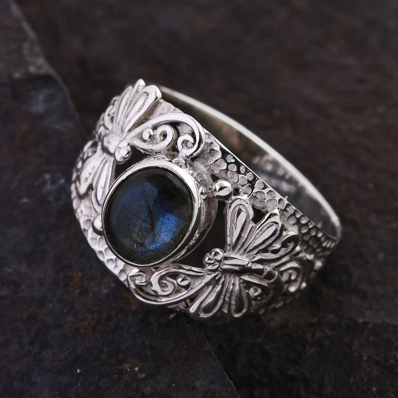 Royal Bali - Labradorit Ring, 925 Silber, , ca. 2.10 ct