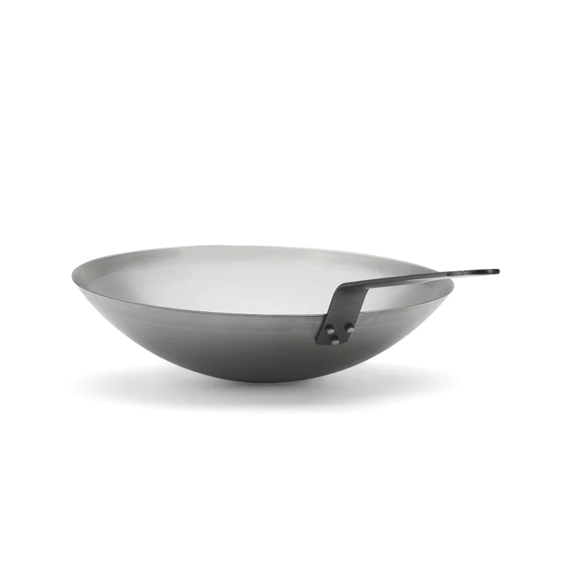 de Buyer - Wok CARBONE PLUS aus Eisenstahl - 35 cm - 5114.35, Silber