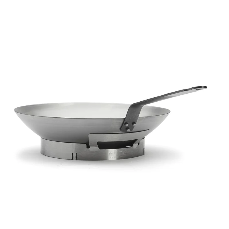 de Buyer - Wok CARBONE PLUS aus Eisenstahl - 35 cm - 5114.35, Silber