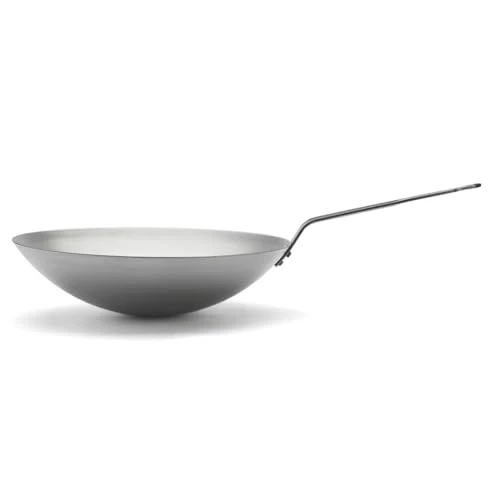 de Buyer - Wok CARBONE PLUS aus Eisenstahl - 35 cm - 5114.35, Silber