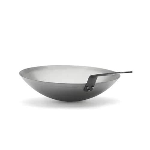 de Buyer - Wok CARBONE PLUS aus Eisenstahl - 35 cm - 5114.35, Silber