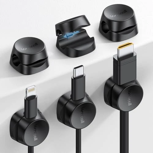 [6 Stück] Lamicall Kabelhalter Kabelclips Selbstklebend, Kabel Organizer