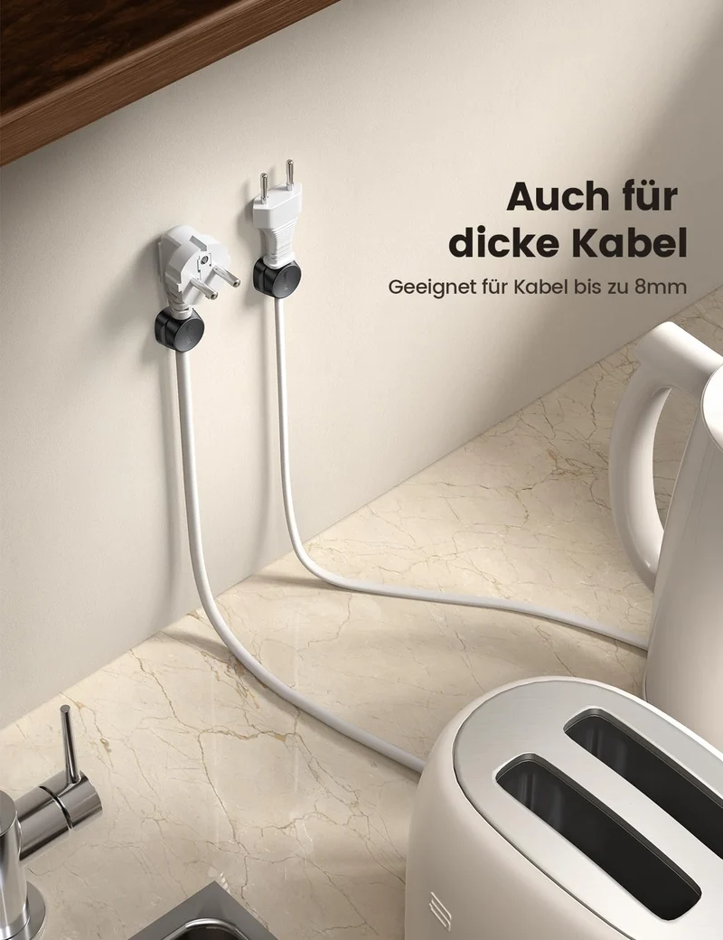 [6 Stück] Lamicall Kabelhalter Kabelclips Selbstklebend, Kabel Organizer