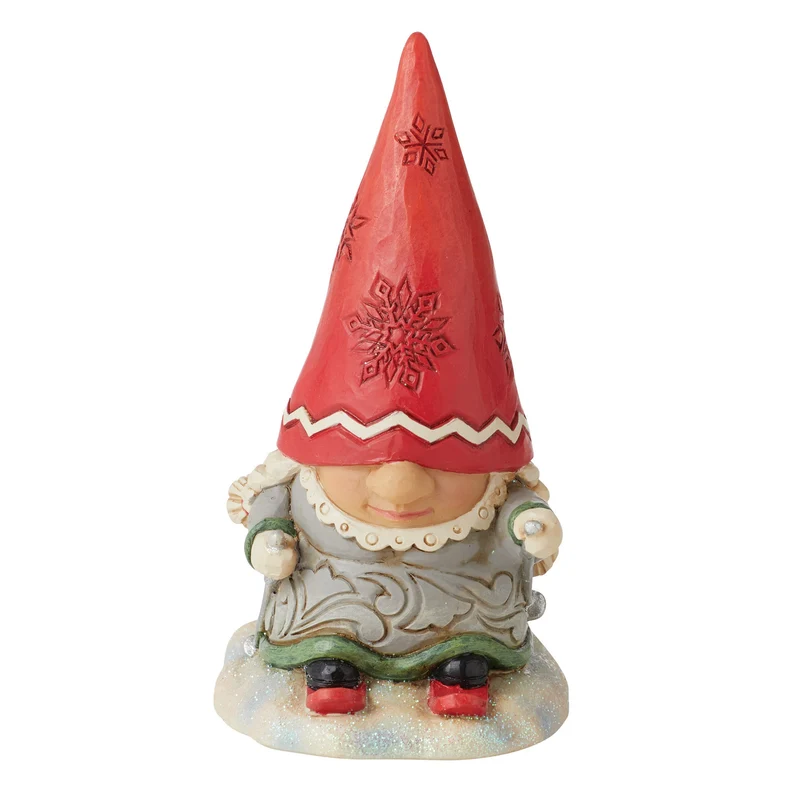 Jim Shore - Heartwood creek 'Gnome on the Slopes (Gnome Skier with Braids) N' 2022