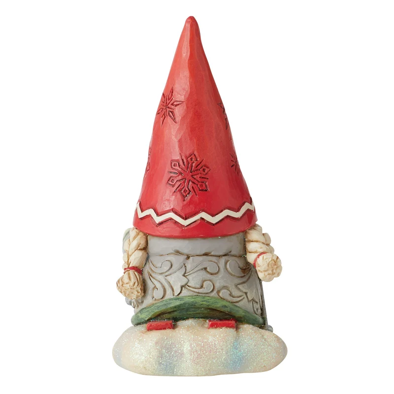 Jim Shore - Heartwood creek 'Gnome on the Slopes (Gnome Skier with Braids) N' 2022