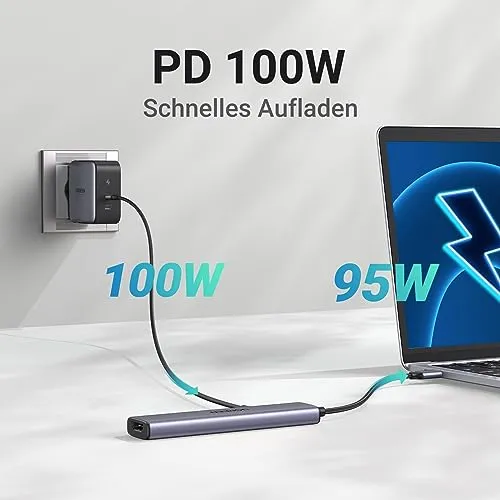UGREEN Revodok 105 USB C Hub 5Gbps, USB C Adapter 4K HDMI, Multiportadapter