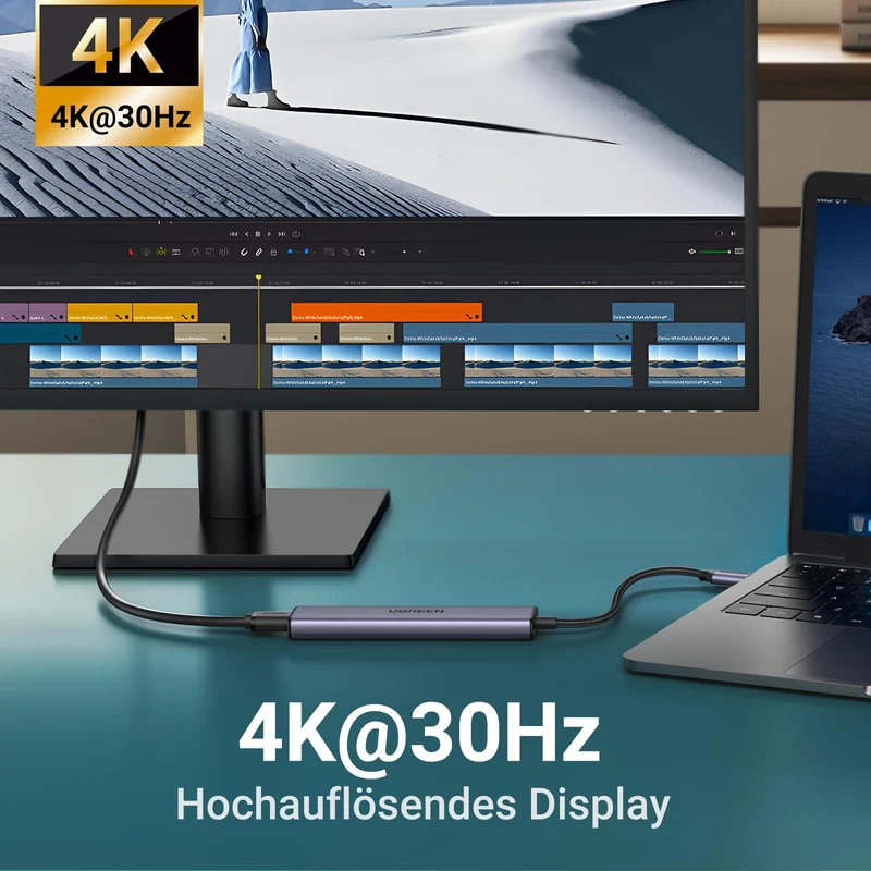 UGREEN Revodok 105 USB C Hub 5Gbps, USB C Adapter 4K HDMI, Multiportadapter