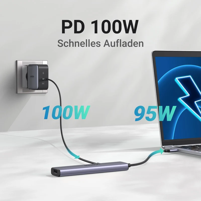 UGREEN Revodok 105 USB C Hub 5Gbps, USB C Adapter 4K HDMI, Multiportadapter