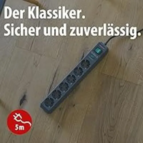 Brennenstuhl Eco-Line Steckdosenleiste 6-Fach mit Überspannungsschutz