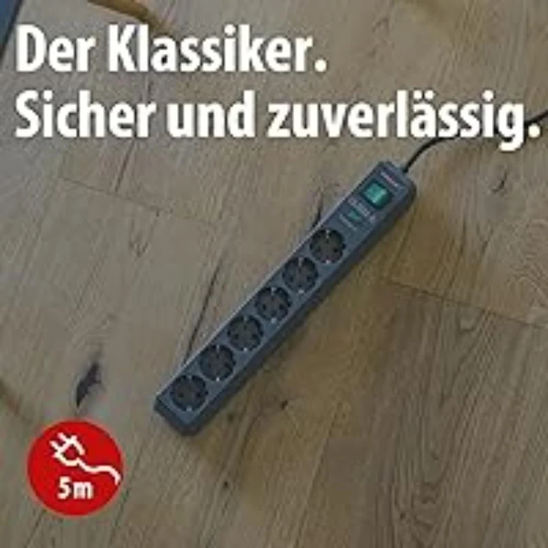 Brennenstuhl Eco-Line Steckdosenleiste 6-Fach mit Überspannungsschutz