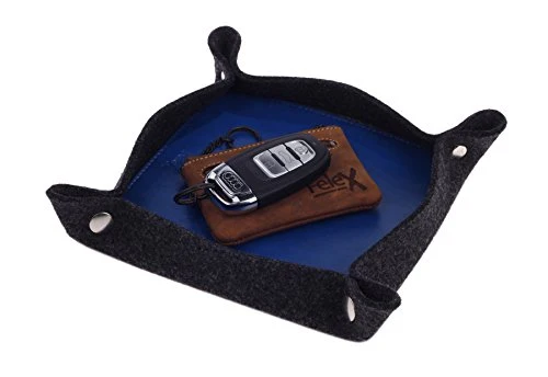 Felex Office Taschenleerer Blau Utensilienschale Ablageschale 19x19x3 cm