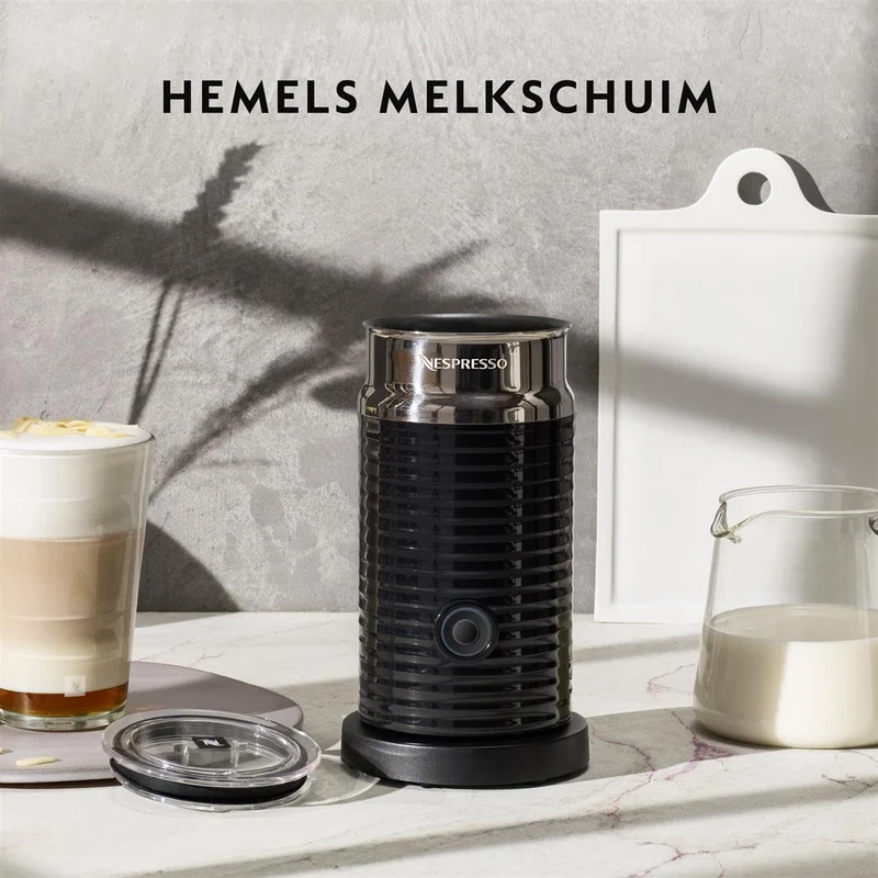 NESPRESSO Aeroccino 3 elektrischer Milchaufschäumer schwarz