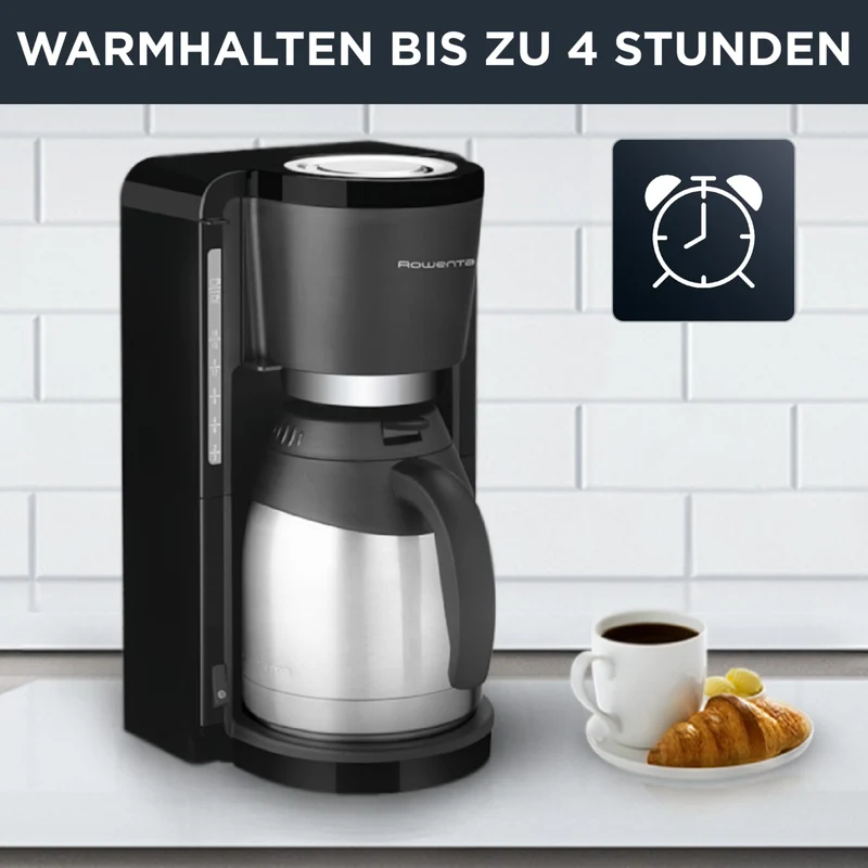 Rowenta Filterkaffeemaschine Adagio Milano, Edelstahl- Thermokanne