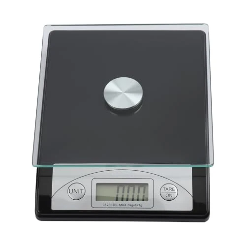 Genie Digitale Briefwaage 3623 EDS – Präzise Küchenwaage bis 5 kg, 1g Genauigkeit, LCD Display, Tara Funktion, Glas Wiegefläche, kompakt & vielseitig für Küche & Büro