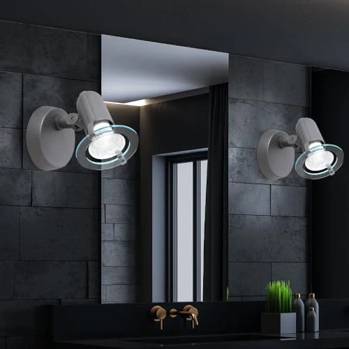 BRILONER 2er Set Wand Lampe Esszimmer Wandstrahler beweglich 1x E14 Fassung Spot Büro Diele
