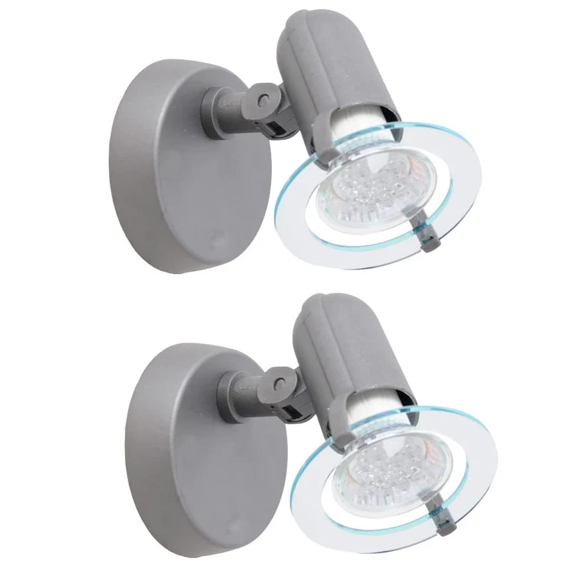 BRILONER 2er Set Wand Lampe Esszimmer Wandstrahler beweglich 1x E14 Fassung Spot Büro Diele