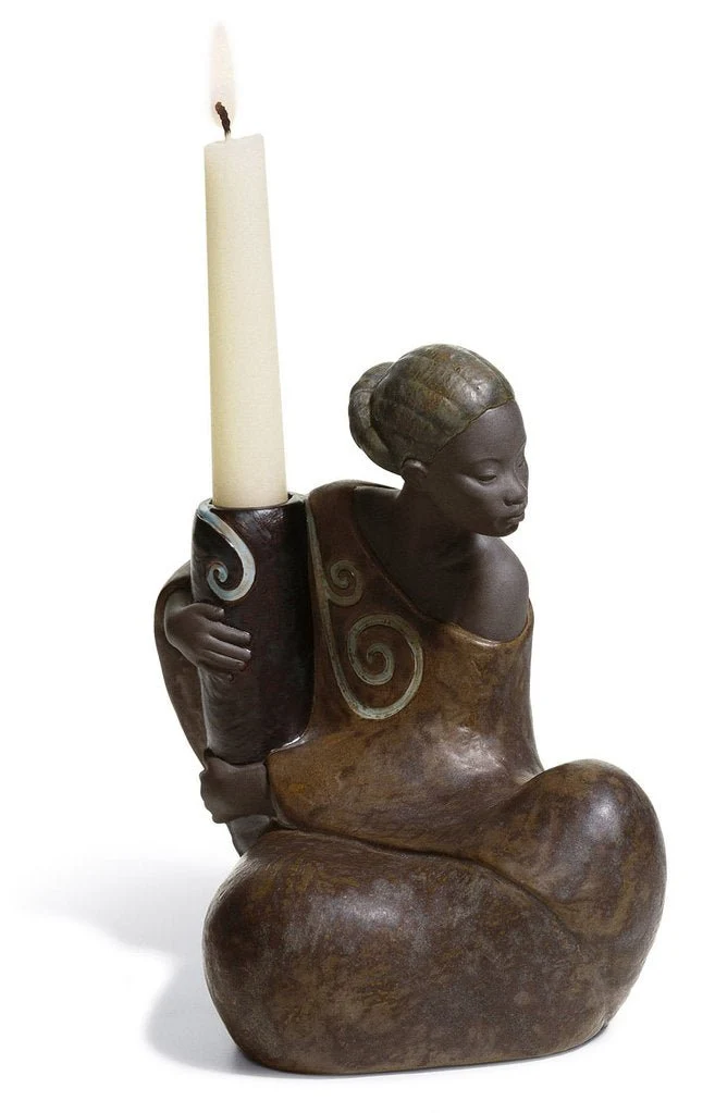 LLADRO® Figur »Afrikanerin mit Kerzenhalter Krug« 01012500