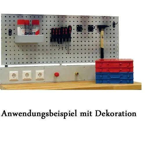 ADB Werkzeugwand/Lochwand 1177 x 456 mm lichtgrau Lochplatte Werkzeughalter