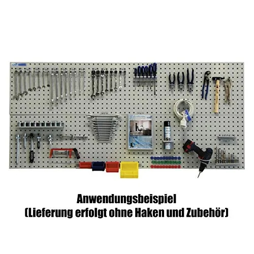 ADB Werkzeugwand/Lochwand 1177 x 456 mm lichtgrau Lochplatte Werkzeughalter