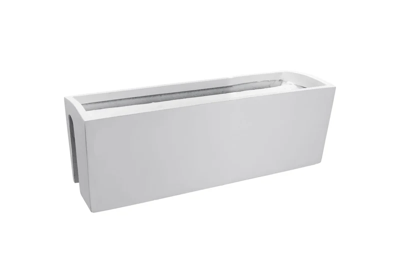 VIVANNO Balkonkasten Weiß Matt - 60 cm Fiberglas Blumenkasten Balkona