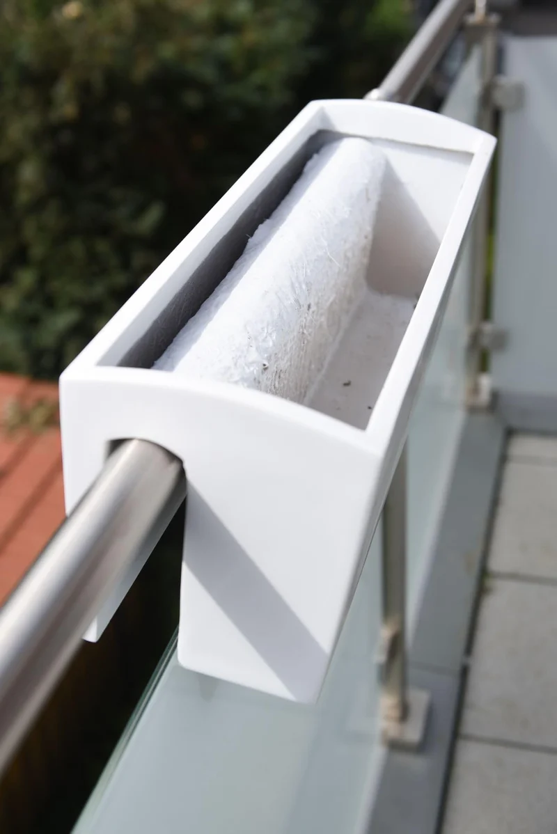 VIVANNO Balkonkasten Weiß Matt - 60 cm Fiberglas Blumenkasten Balkona