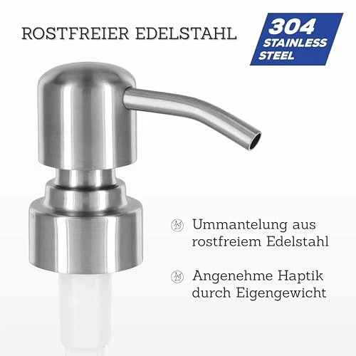 ALTGLAS Seifenspender Pumpkopf 'Zagreb' mit Upcycling-Kit (18-23mm)