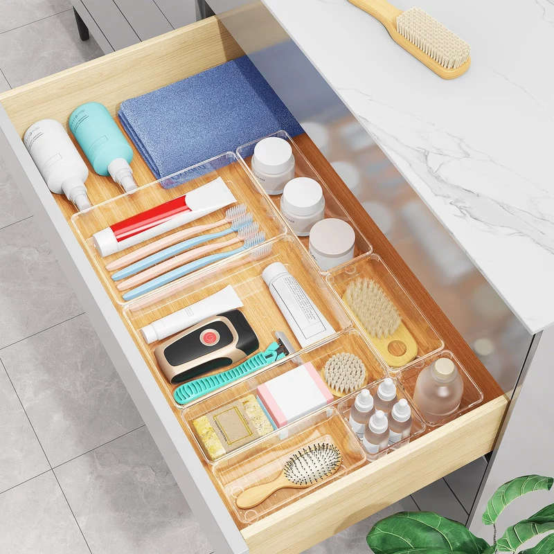 Radikor Schubladen Organizer 12-teilig, Schminktisch Organizer 4 Größen