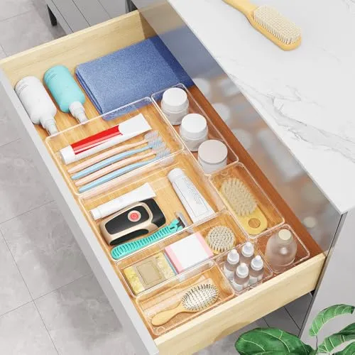 Radikor Schubladen Organizer 12-teilig, Schminktisch Organizer 4 Größen