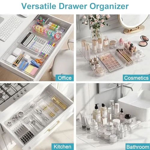 Radikor Schubladen Organizer 12-teilig, Schminktisch Organizer 4 Größen