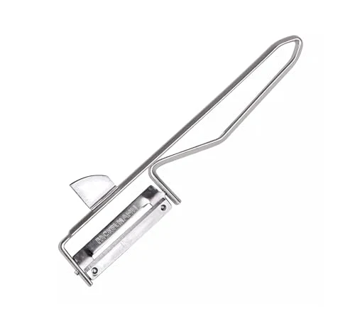 Fackelmann Universalschäler, Spargelschäler aus Edelstahl, Sparschäler für Obst und Gemüse (Farbe: Silber), Menge: 1 Stück
