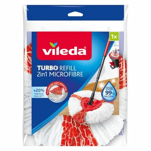 Vileda Turbo 2in1 EasyWring&Clean Wischmopp Ersatzkopf, 1er Pack