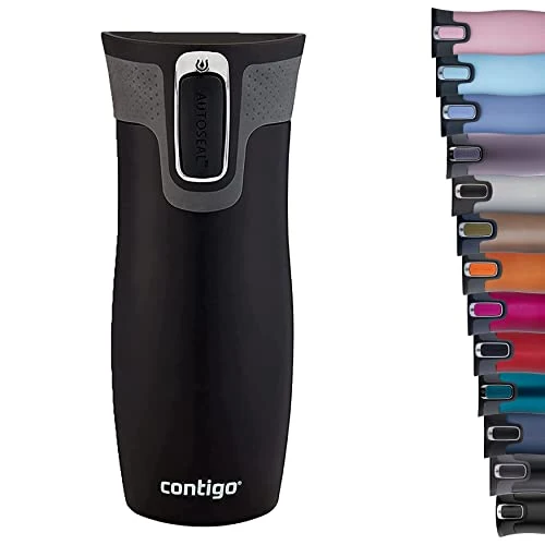 Contigo Thermobecher West Loop Autoseal, Edelstahl Isolierbecher, Reisebecher, Kaffebecher to Go, auslaufsicher
