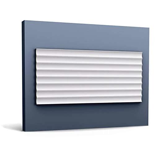 Orac 3D Wandpaneel W109 VALLEY 200 cm x 1,3 cm x 25,0 cm aus Polyurethan Hartschaum vorgrundiert
