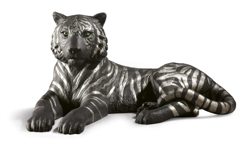 LLADRO® Figur »""Tiger (black - silver)"" - 26 x 52 x 34 cm« 2017 01009261