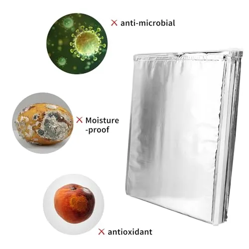 3 Typen 5PCS Aluminiumfolie Isolierte Tasche Wärmekühlertasche Wiederverwendbarer Thermosnack Camping Picknick Lebensmittel Heiß & Kalt Beutel(25 * 30 cm)
